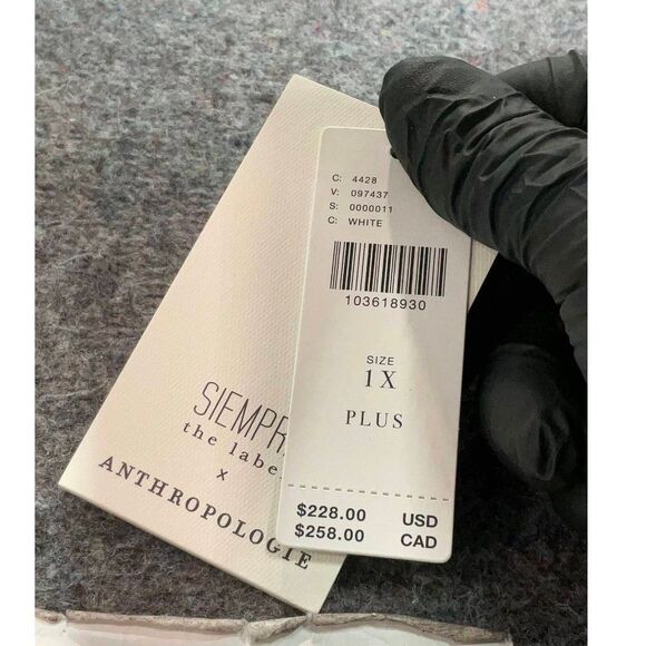 Siempre x Anthropologie Cloud Dancer Payette Dress Sz. 2X - Picture 7 of 8